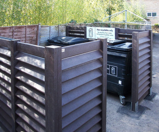 Recycled plastic bin stores for New Vision Homes
