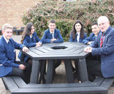 Recycled plastic outdoor furniture for school refurb - on this page