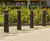 Square Bollard - recycled plastic traffic bollard with diamond top 2