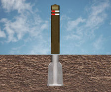 Removeable Bollard - recycled plastic security bollard