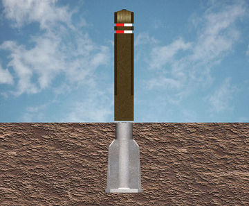 Removeable Bollard - recycled plastic security bollard