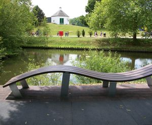 Recycled Plastic Wave Bench - sculptural contemporary bench