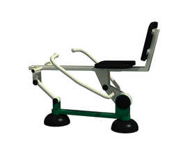 Self-weighted rower - outdoor fitness equipment