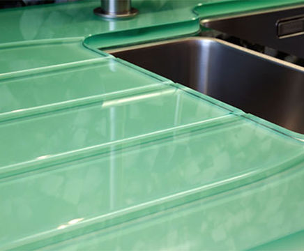 Glass worktops