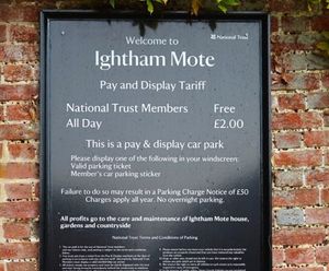 Directional and orientation signage, National Trust site