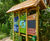 Bangor 71011 timber noticeboard with roofed shelter 3