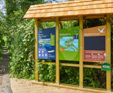 Bespoke weatherproof metal signage for wetland trail - on this page