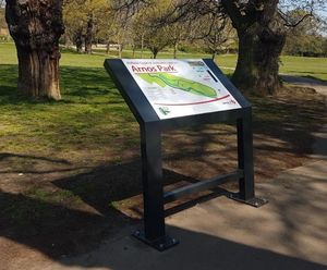 Wayfinding and interpretation signage - Arnos Park