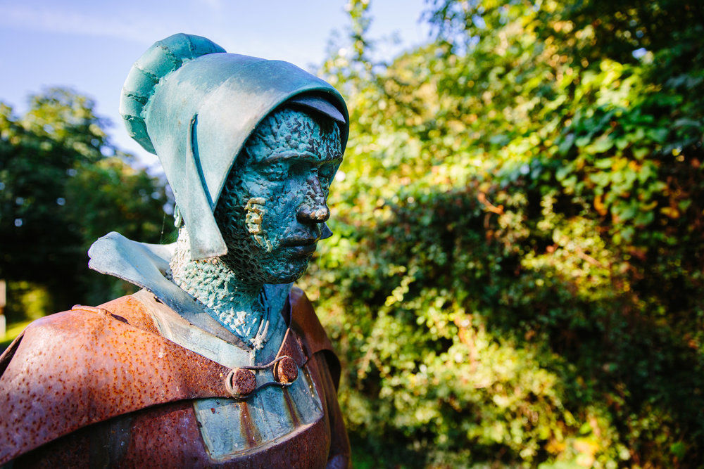 Images for Corten steel and bronze Pendle Witch sculpture