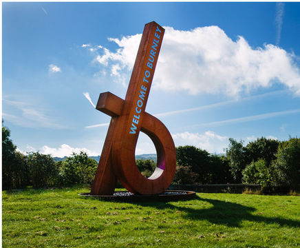 Corten steel gateway sculpture for Burnley
