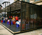 Temporary cafe pavilions - Corn Exchange, Manchester