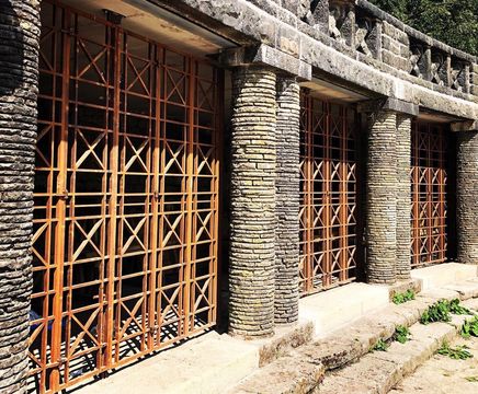 Wrought iron steel grilles for Rivington Pike gardens 