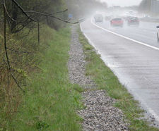 Granular treatment media prevents road run-off pollution