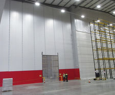 Industrial partitions keep warehouse temperatures down