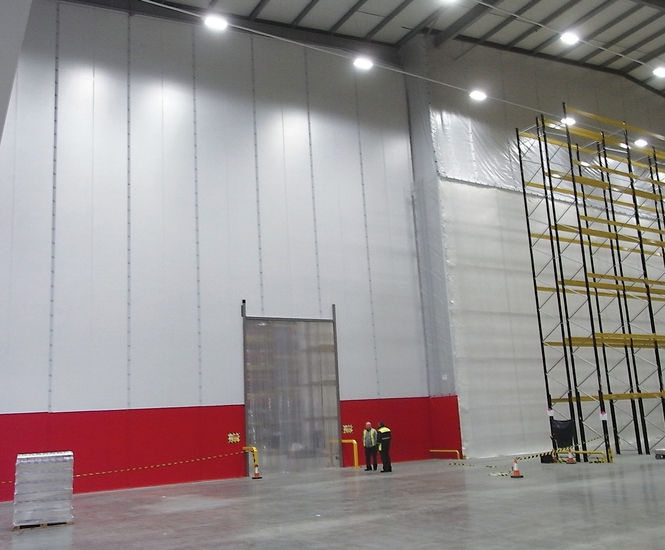 Industrial partitions keep warehouse temperatures down