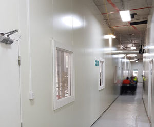 Hoardfast panel solutions for site offices at Multiplex