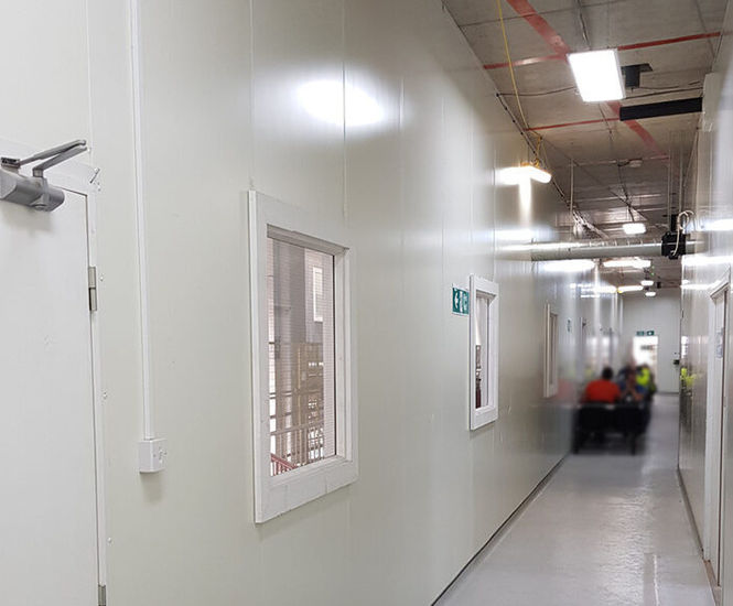 Hoardfast panel solutions for site offices at Multiplex
