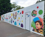 External site hoarding for day nursery refurbishment