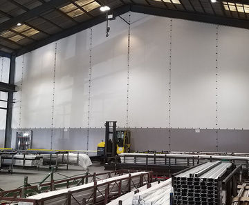 Flexiwall segregates production and storage areas