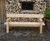 Green oak bench with armrests 1