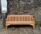 Oxford oak memorial bench - Carreg Cennen Castle - on this page