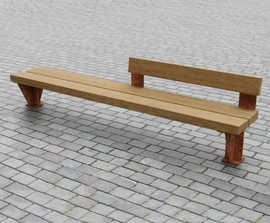 Type 5 up-cycled greenheart timber bench