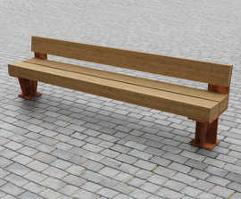 Type 4 up-cycled greenheart timber bench