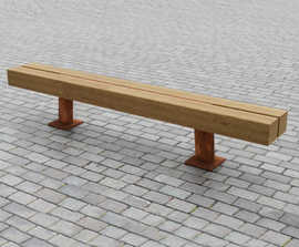 Type 3 up-cycled greenheart timber bench