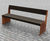 Slab Side Back Bench in up-cycled greenheart and corten 3