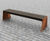 Slab Side corten steel and up-cycled greenheart bench 4