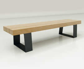 Fold contemporary backless bench