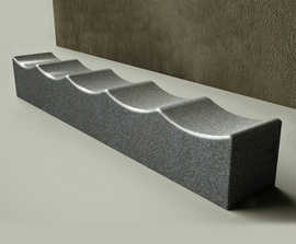 Ripple granite textured bench with eggshell finish