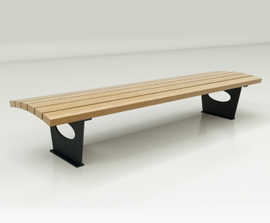 Roll Top contemporary bench