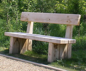 Heavy-duty timber park bench