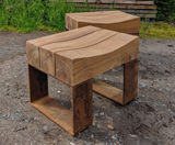 Type 7 up-cycled greenheart timber seat - on this page