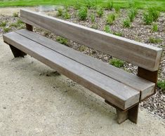 Type 4 - upcycled reclaimed timber and corten steel bench