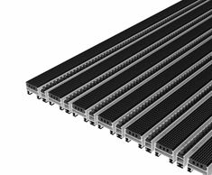 Top Clean TREND aluminium outdoor entrance matting grooved rubber