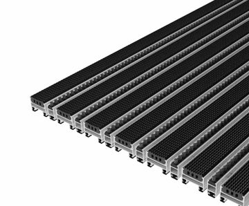 Top Clean TREND aluminium outdoor entrance matting grooved rubber