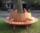 Bespoke timber tree seats - on this page
