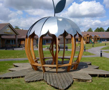 Apple oak shelter with roof