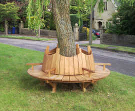 Bespoke timber tree seats