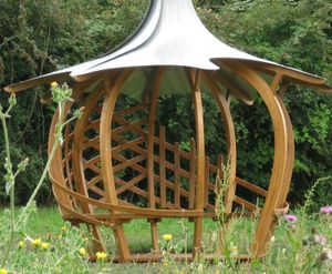 The Onion - handmade, steam-bent English oak gazebo