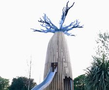 Baobab tree and slide sculpture - Chester Zoo