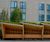 Armadillo seating shelters with green roofs for hospital 6