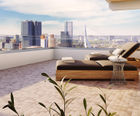 Easy Glass Up glass railing system for parapet walls