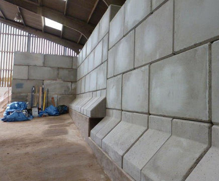 Retaining walls for salt barn refurbishment