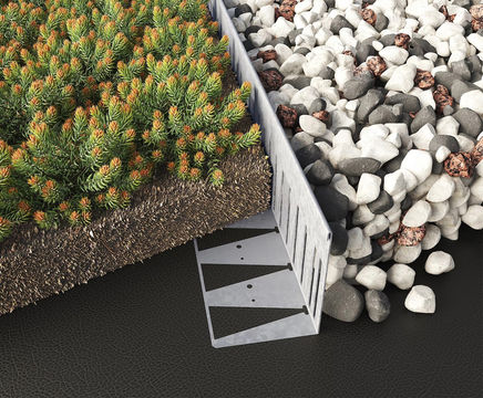 RoofEdge - steel edging for roof gardens and terraces