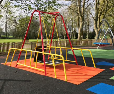 Wheelchair Swing - steel inclusive playground swing for wheelchair users