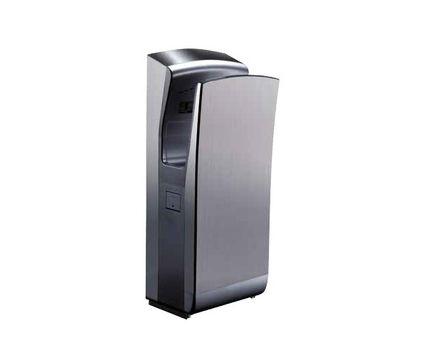 K1 double jet hand dryer, brushed stainless steel 