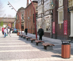 Durable Timber Street Furniture for Walsall Town Centre